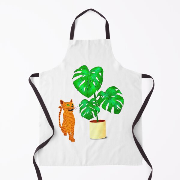 Item preview, Cat with Monstera Leaf designed and sold by BeUniqueByRomy.