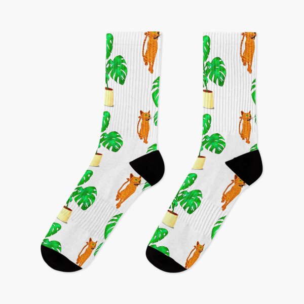 Item preview, Cat with Monstera Leaf designed and sold by BeUniqueByRomy.