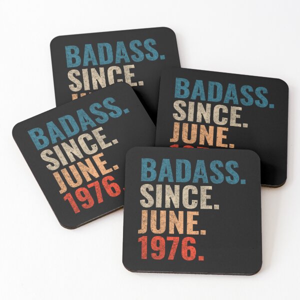 Item preview, Badass since June 1976 Vintage 1976 June birthday gift designed and sold by Teelogic.