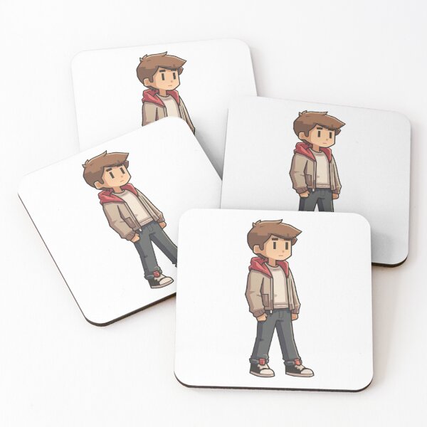 Item preview, Casual boy in jacket standing with hands in pockets designed and sold by palmyst.