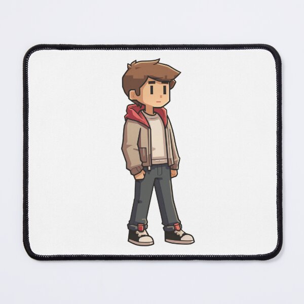Item preview, Casual boy in jacket standing with hands in pockets designed and sold by palmyst.
