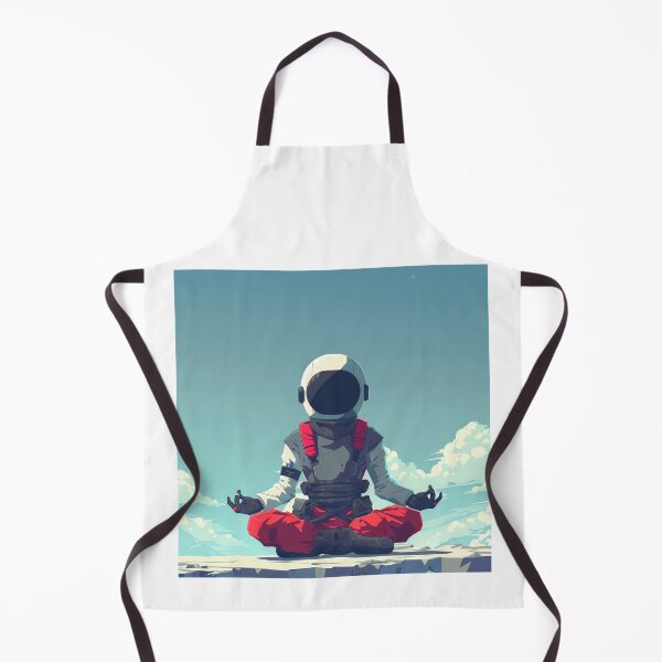 Item preview, Meditative astronaut sitting cross-legged on mountaintop designed and sold by palmyst.