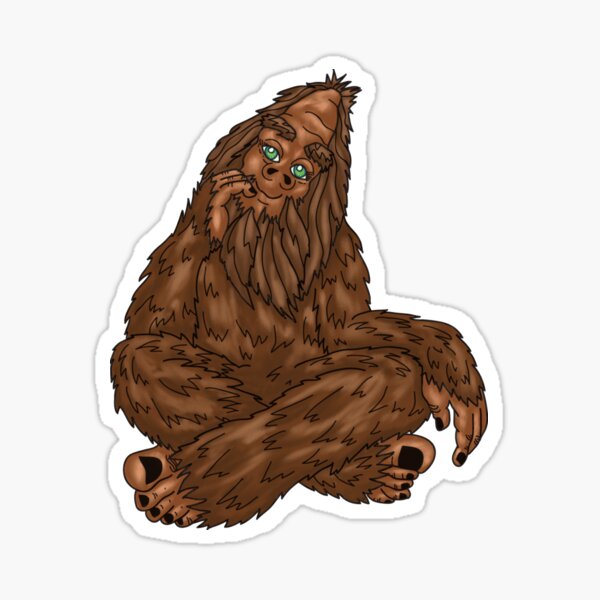 Bigfoot Ponders Sticker