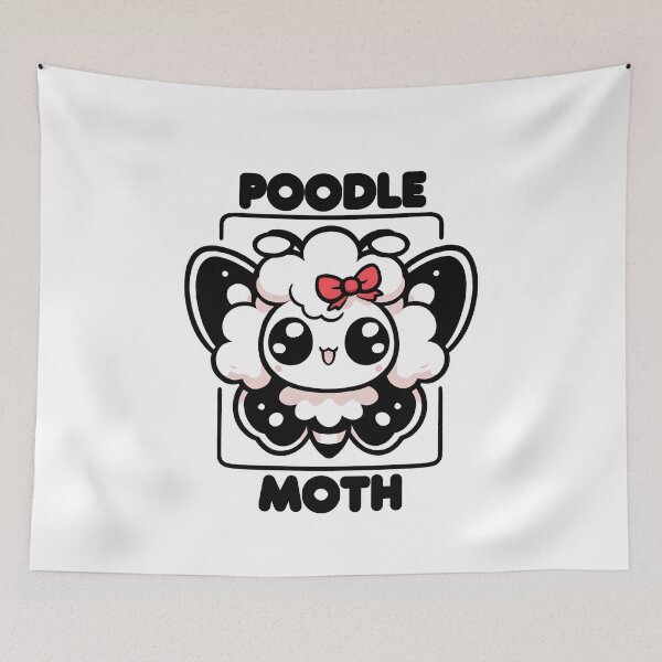 Item preview, Poodle moth designed and sold by VibeStyleShop.