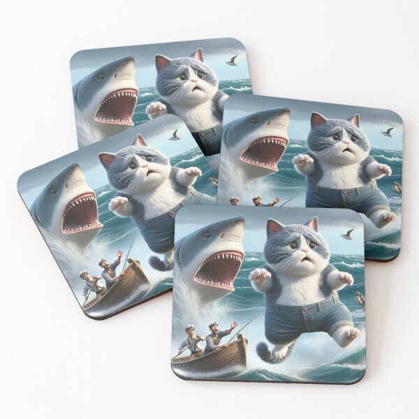 Item preview, Cat meets shark designed and sold by Catsmoment.