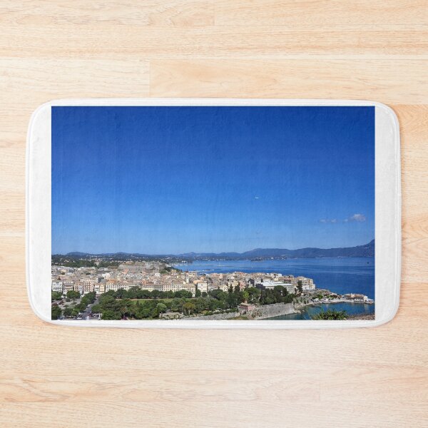Item preview, Panoramic view on classical Greek houses buildings Corfu island capital Kerkyra designed and sold by goceris.