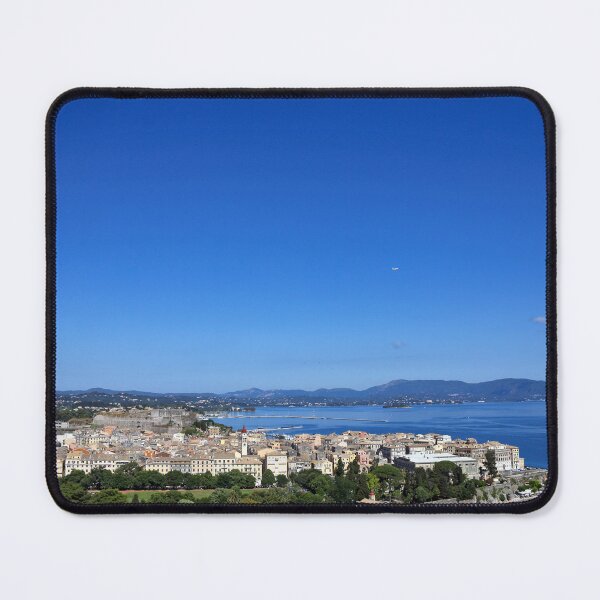 Item preview, Panoramic view on classical Greek houses buildings Corfu island capital Kerkyra designed and sold by goceris.