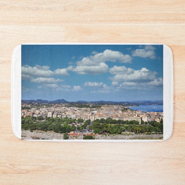Item preview, Panoramic view on classical Greek houses buildings Corfu island capital Kerkyra Greece designed and sold by goceris.