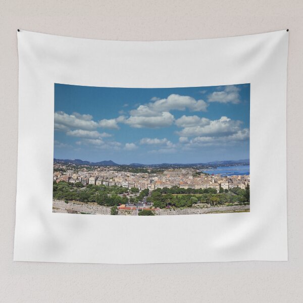Item preview, Panoramic view on classical Greek houses buildings Corfu island capital Kerkyra Greece designed and sold by goceris.