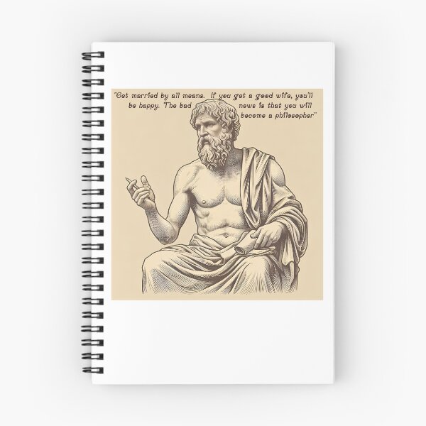 Item preview, "Get married by all means. If you get a good wife, you'll be happy. The bad news is that you will become a philosopher" designed and sold by aleksandr13.