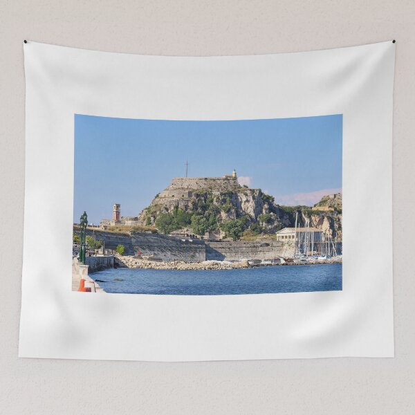 Item preview, Old fortress and clock tower Kerkyra Corfu island Greece  designed and sold by goceris.