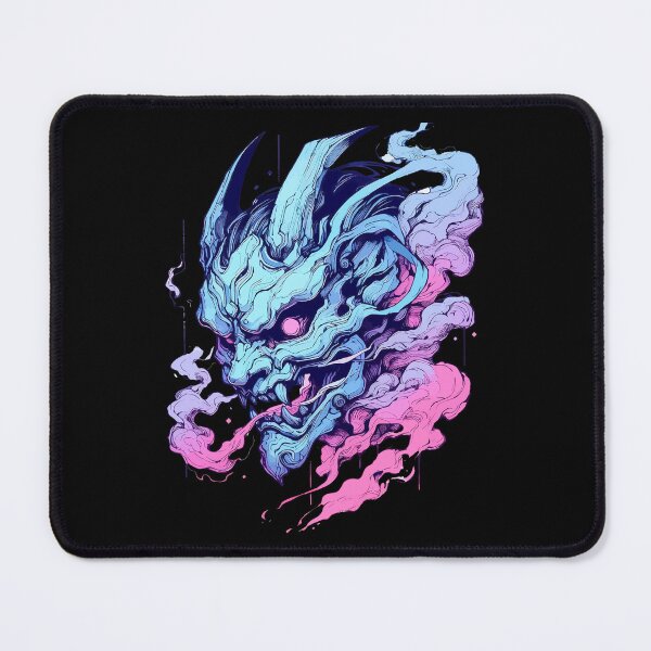 Item preview, Oni Yokai Hannya Ogre Pink Blue designed and sold by TomFrontierArt.