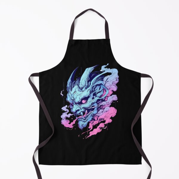 Item preview, Oni Yokai Hannya Ogre Pink Blue designed and sold by TomFrontierArt.