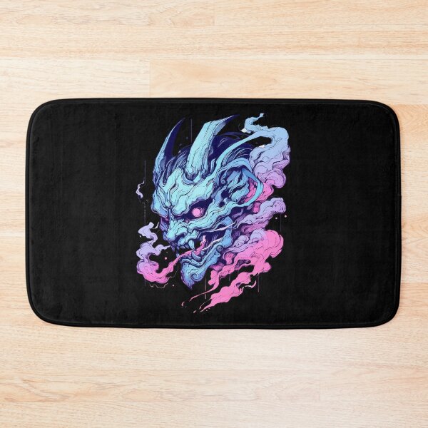 Item preview, Oni Yokai Hannya Ogre Pink Blue designed and sold by TomFrontierArt.