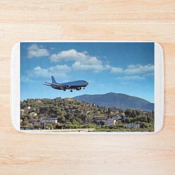 Item preview, Airplane landing at Kerkyra Airport, Corfu International Airport. Corfu island, Greece designed and sold by goceris.