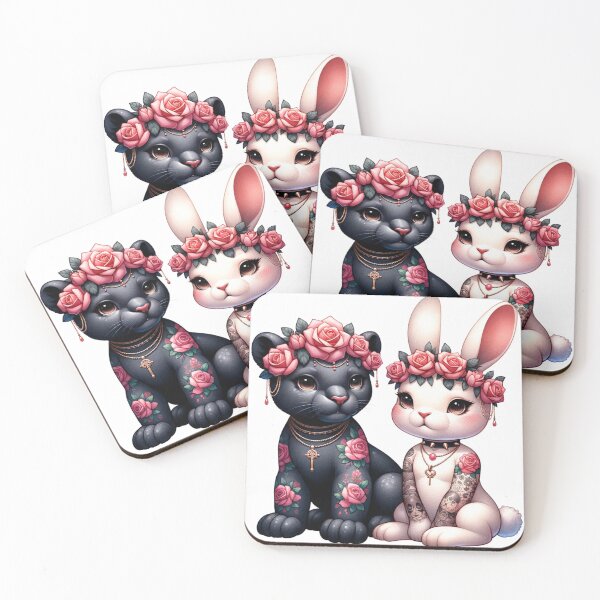 Item preview, Bunny and panther  designed and sold by Queueka.