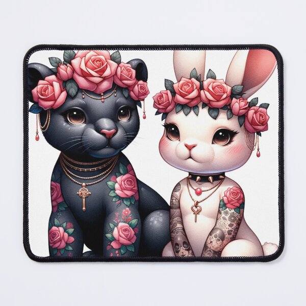 Item preview, Bunny and panther designed and sold by Queueka.
