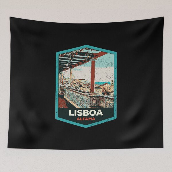 Item preview, Alfama District Lisbon Illustration, Portugal designed and sold by Lemomo-artworks.