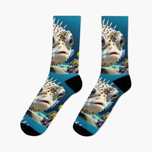 Item preview, Funny Little Spiky Pufferfish In The Ocean designed and sold by TheArtOfPat.