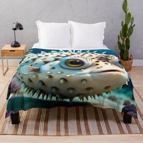 Item preview, Funny Little Spiky Pufferfish In The Ocean designed and sold by TheArtOfPat.