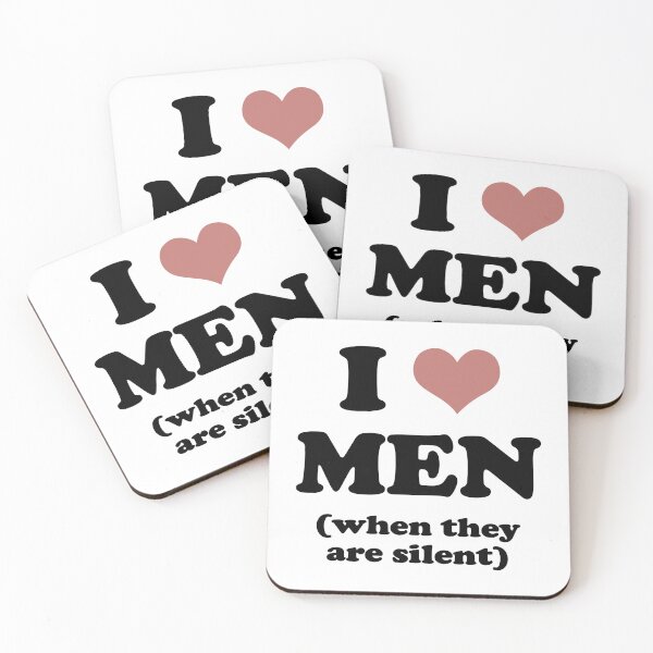 Item preview, I LOVE MEN WHEN THEY ARE SILENT. BLACK DESIGN designed and sold by Rejiboustarts.
