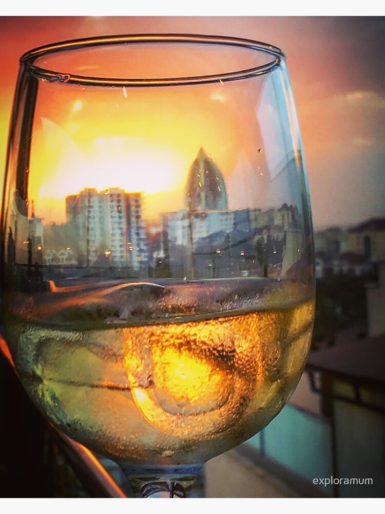 "Nairobi Sunset Through A Wine Glass Kenya Africa " Poster for Sale