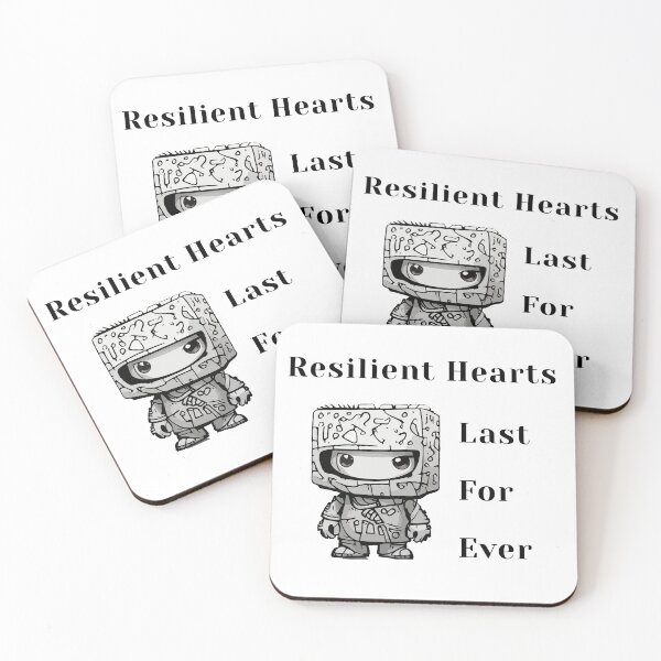 Item preview, Resilient Hearts Lasts For Ever - motivational quote, warrior cartoon designed and sold by ChuckleCharmz.