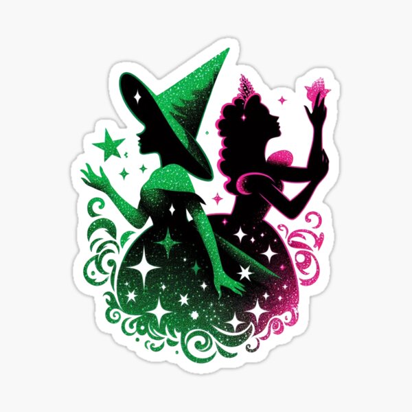 Artikel-Vorschau von Elphaba & Glinda Wicked – das Musical Defying Gravity, designt und verkauft von NerdiPop.