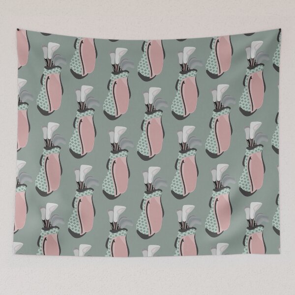 Item preview, Golf bags retro style - green background designed and sold by Flyingwall.