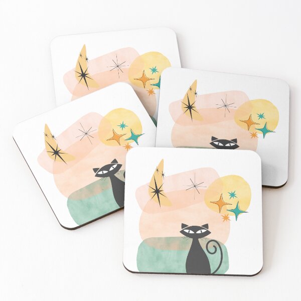 Item preview, Mid Century Modern Cat designed and sold by CreativeCanvas8.