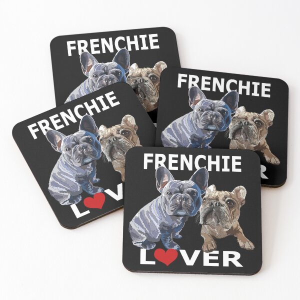 Item preview, Frenchie Lover Blue And Brown Frenchies designed and sold by Just-Arts-4U.