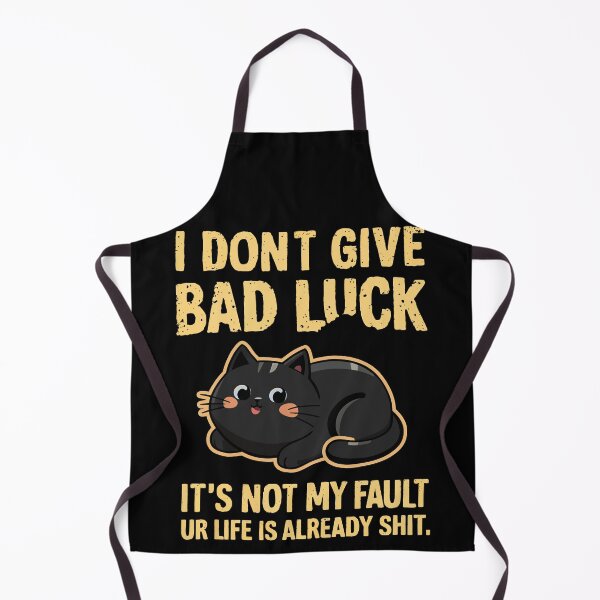 Item preview, No Bad Luck Black Cat Kawaii designed and sold by Quirky Shirts.