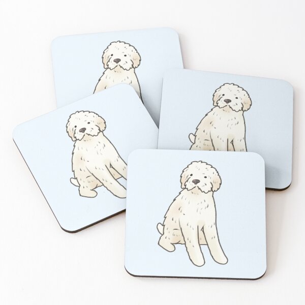 Item preview, White Lagotto Romagnolo dog art  designed and sold by Artofmayara.