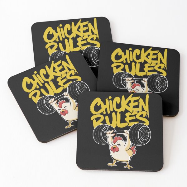 Item preview, Chicken Rules Workout designed and sold by Quirky Shirts.