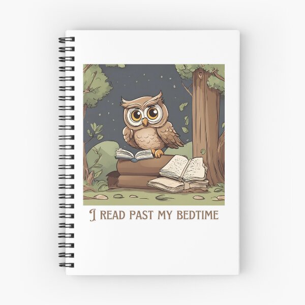 Item preview, I read past my bedtime night owl  designed and sold by sydney-syder.