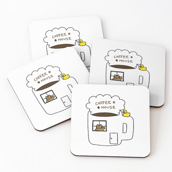 Item preview, a Cat and a Duck in the coffee house designed and sold by superbaechoo.