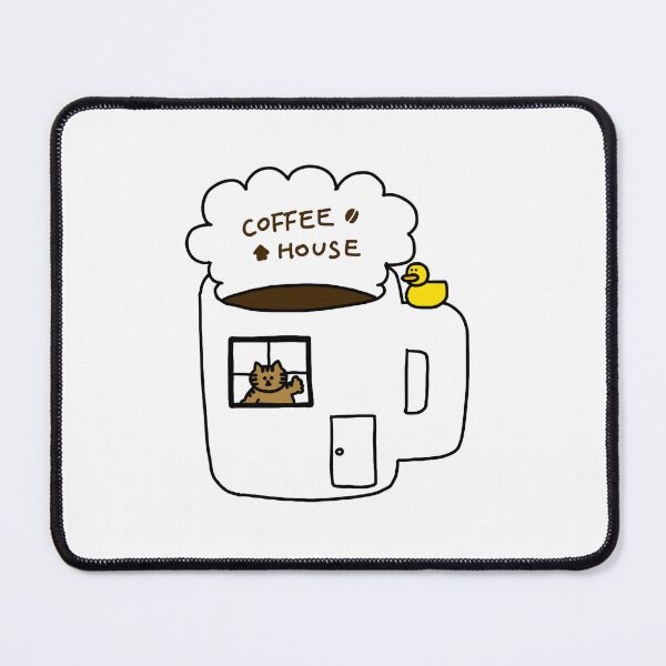 Item preview, a Cat and a Duck in the coffee house designed and sold by superbaechoo.
