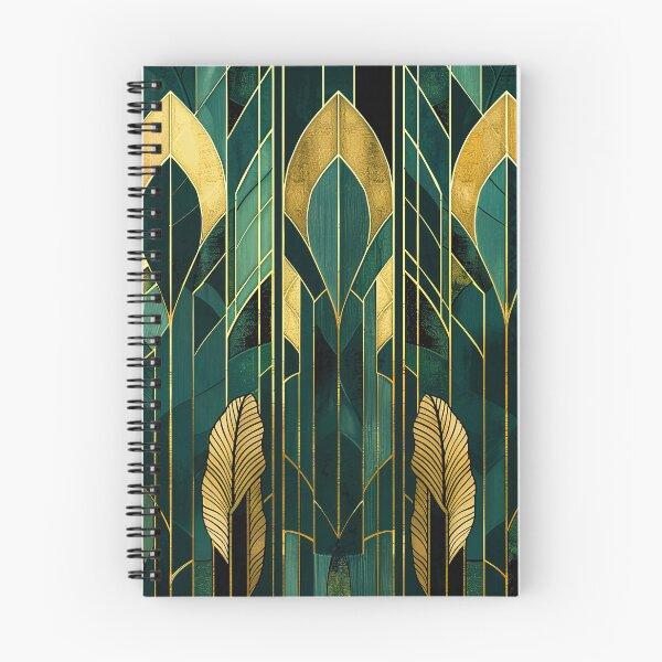 Item preview, Art Deco Design Gatsby Glamour Dark Green Gold Luxurious Pattern designed and sold by Vic Torys ☆.