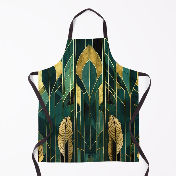 Item preview, Art Deco Design Gatsby Glamour Dark Green Gold Luxurious Pattern designed and sold by Vic Torys ☆.