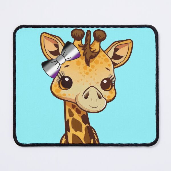 Item preview, Copy of Cute Giraffe with Asexual Pride Flag Bow, Kawaii Ace Pride Design  designed and sold by Travelslightly.