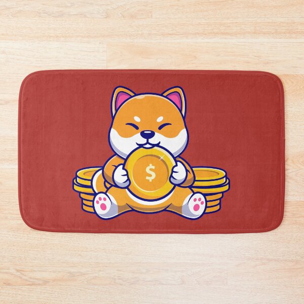 Item preview, Kawaii Shiba Inu Eating USD Coin designed and sold by Quirky Dez.