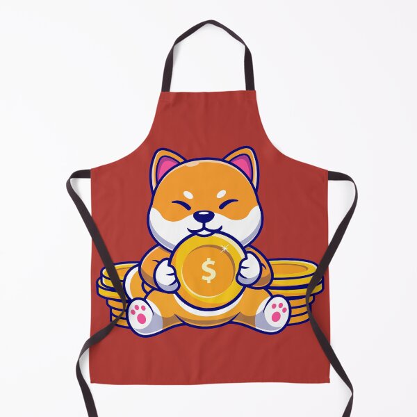 Item preview, Kawaii Shiba Inu Eating USD Coin designed and sold by Quirky Dez.
