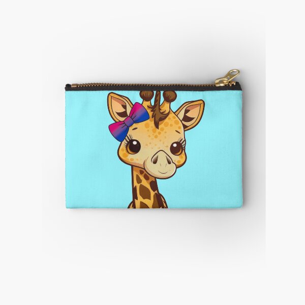 Item preview, Cute Giraffe with Bisexual Pride Flag Bow, Kawaii Bi Pride Design  designed and sold by Travelslightly.