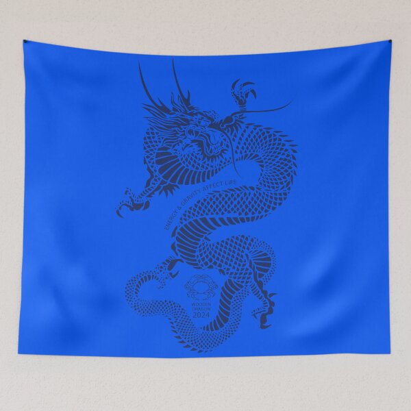 Item preview, Woden Dragon 2024 - Energy & gravity affect life (Navy) designed and sold by SueKnox.