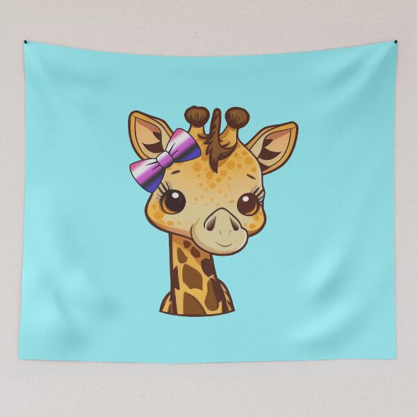 Item preview, Cute Giraffe with Genderfluid Pride Flag Bow, Kawaii Genderfluid Pride Design  designed and sold by Travelslightly.