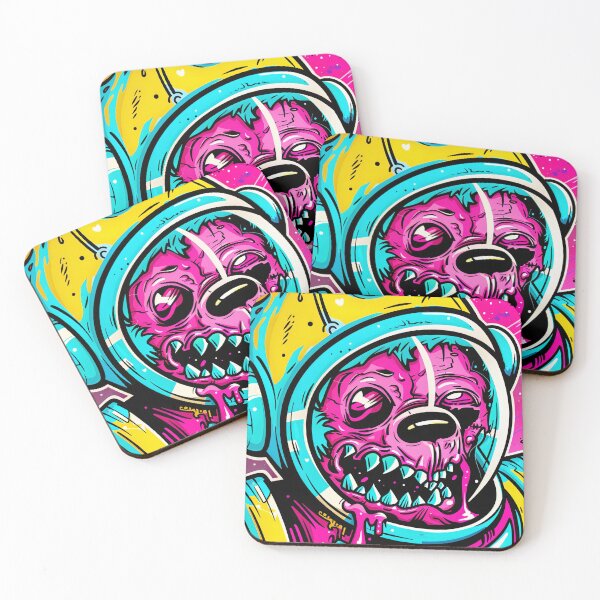 Item preview, Neon Zombie Astronaut Bear designed and sold by StickerVerseCo.