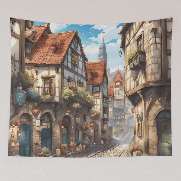 Item preview, Old European Town Fairytale designed and sold by MoriFantasy.