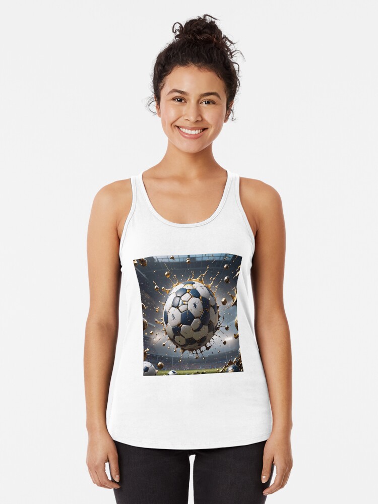 Thumbnail 1 of 3, Racerback Tank Top, Football ball designed and sold by starchim01.
