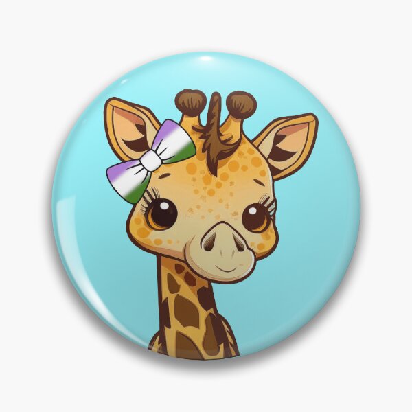 Artikelvorschau, Süße Giraffe mit Schleife mit Genderqueer-Pride-Flagge, Kawaii Genderqueer-Pride-Design entworfen und verkauft von Travelslightly.