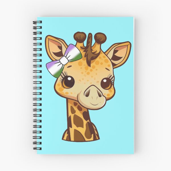 Item preview, Cute Giraffe with Genderqueer Pride Flag Bow, Kawaii Genderqueer Pride Design  designed and sold by Travelslightly.